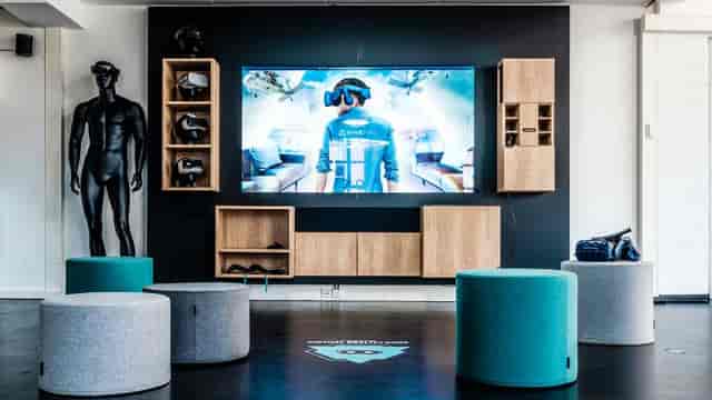 NMY SPACES immersive breakout room with VR tech for corporate events and networking.