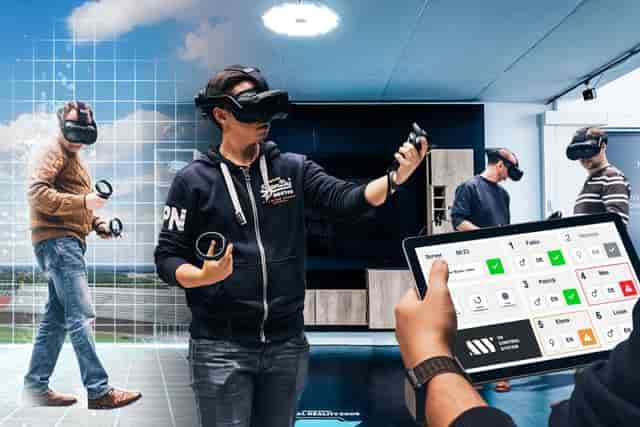 VR activation at NMY SPACES: Immersive booth experience for trade shows and team building events.