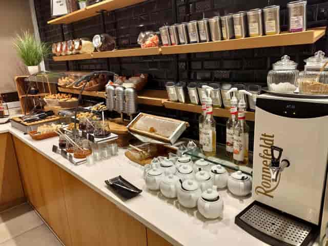Upscale continental breakfast buffet for executive meetings and corporate events.