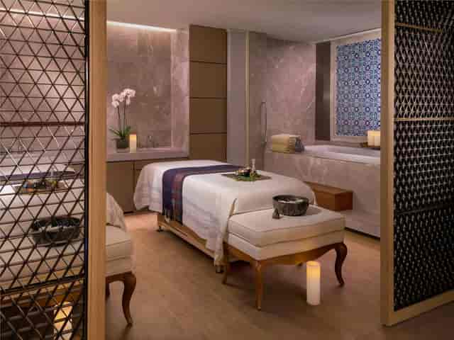 Luxury spa treatment room at Shangri-La Bosphorus, Istanbul for executive retreats and VIP events.