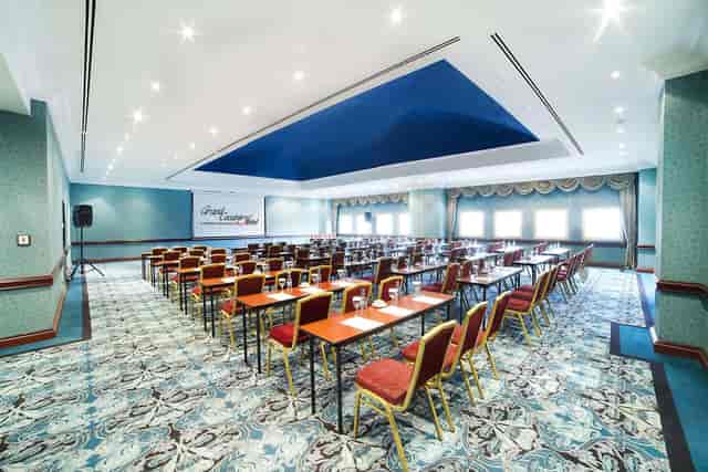 Classroom setup at Grand Cevahir Hotel, ideal for corporate training and workshops.
