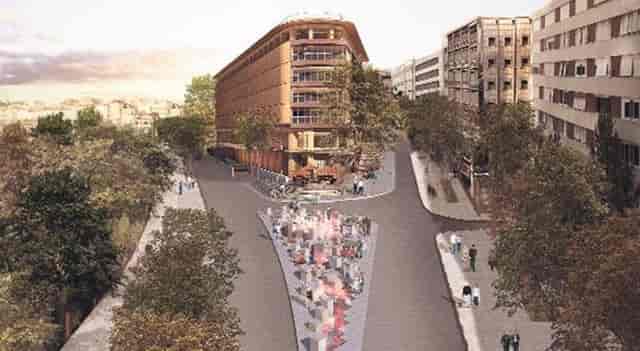 Macka triangular plaza at St. Regis Istanbul for outdoor corporate events and brand activations.