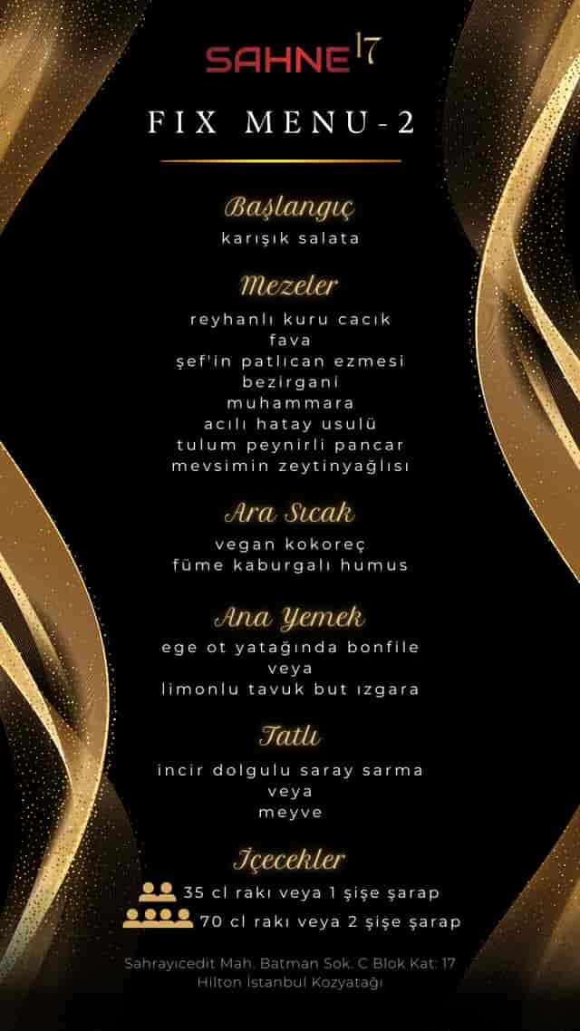 Elegant gala menu at Hilton Istanbul Kozyatagi for premium corporate event and banquet dining.
