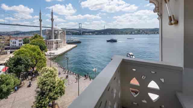 Executive cocktail terrace with Bosphorus view for high-end incentive dinner and corporate events.