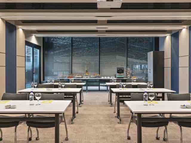 Classroom-style Barbarossa Hayreddin meeting hall with buffet for corporate events and conferences.