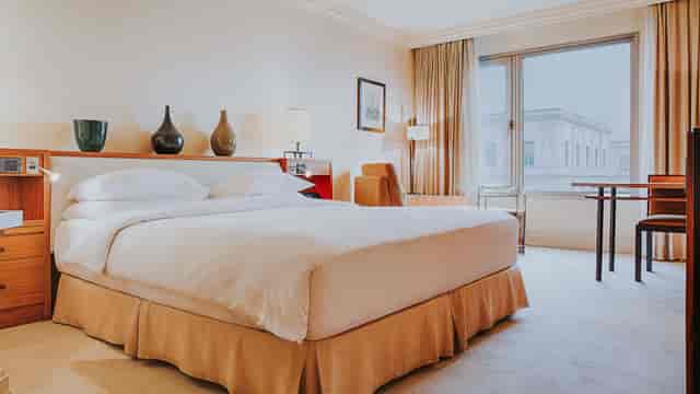 Grand Hyatt Istanbul VIP suite with dedicated workspace for luxury business travel.