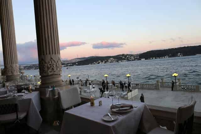 Waterfront terrace