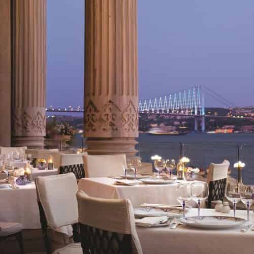 Waterfront terrace