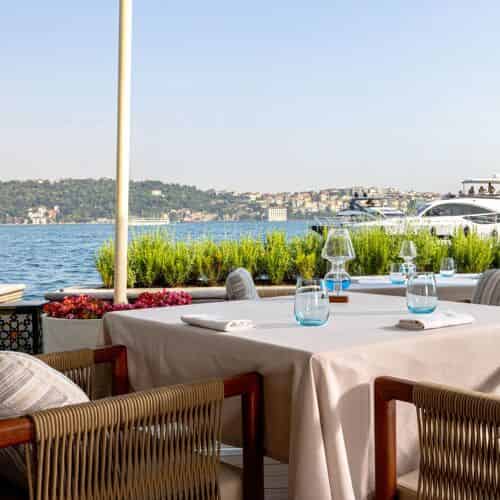 Waterfront terrace