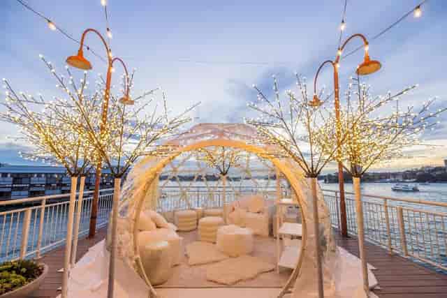 Dawes Point Rooms: Pier One Sydney Harbour waterfront venue for intimate evening event activations.
