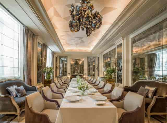 Les Aigles private dining room, Hôtel de Crillon: luxury executive dinner and VIP event venue.