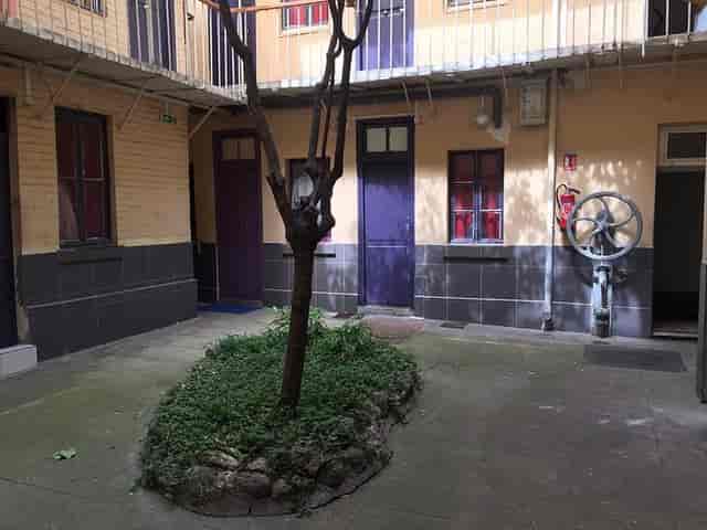 Hotel Chevallier courtyard, blank canvas space for upscale weddings and corporate events.
