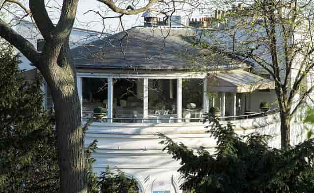 Private event space at Coeur Sacré with floor-to-ceiling glass for fine dining and corporate events.