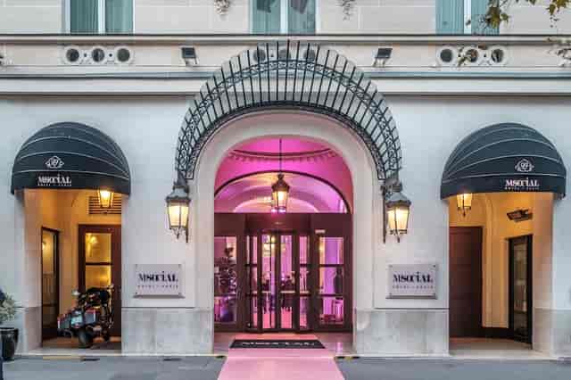 Concorde facade at M Social Hotel Paris: chic boutique event venue.