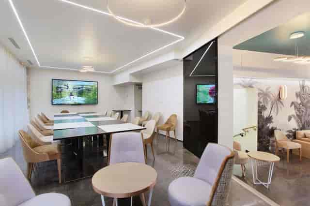 Grand Hôtel Saint Michel boardroom with lounge seating for board meetings and hybrid workshops.