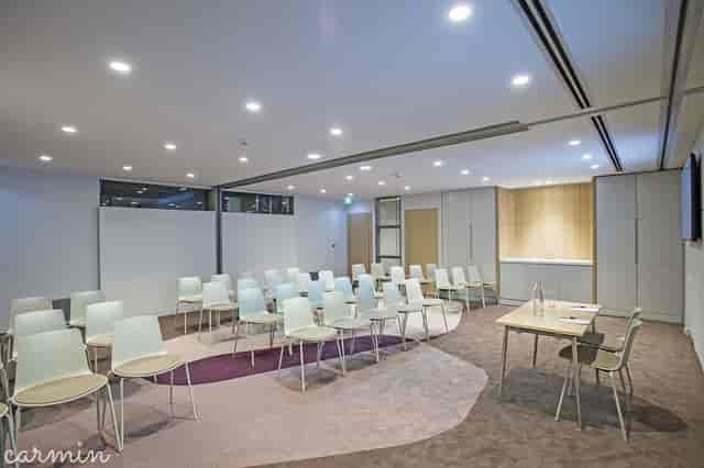 Modern theater-style auditorium at Etoile Saint-Honoré for corporate training and briefings.