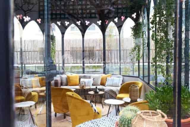 Biophilic dining area in Sourire de Passy, perfect for networking events and small brainstorming.