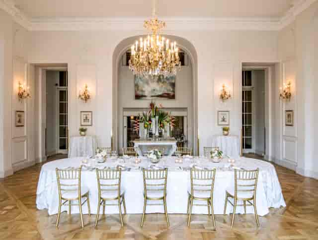 Loggia Suite banquet setup with elegant decor, ideal for upscale events and gatherings.