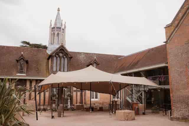 Monks Barn at Ashridge House: elegant outdoor wedding and corporate event space with historic charm.