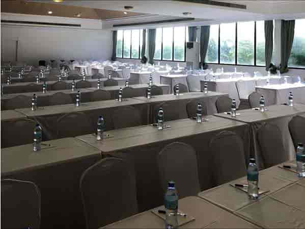 Ngorongoro Hall classroom setup with rows for corporate meetings and event workshops.