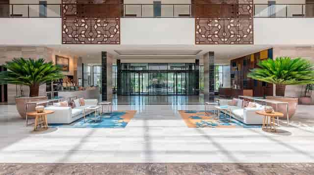 Elegant Gran Meliá Arusha banqueting suite, perfect for luxury event registration and networking.