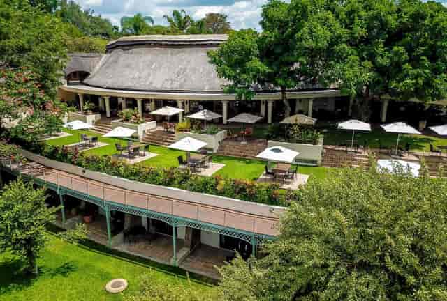 Tiered outdoor garden venue at Ilala Lodge for corporate retreats and boutique events.