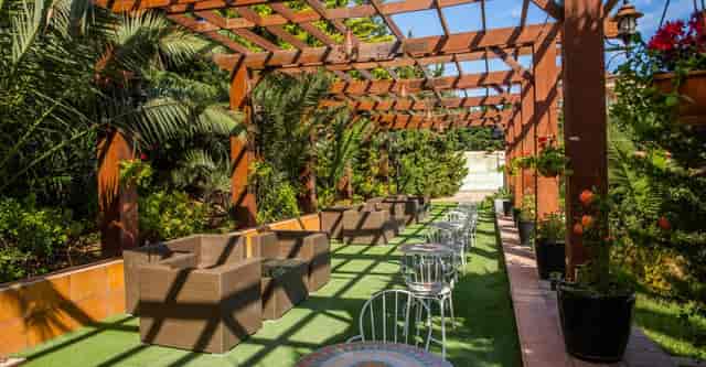 Belvedere Restaurant open-air breakout space for networking and cocktail events.