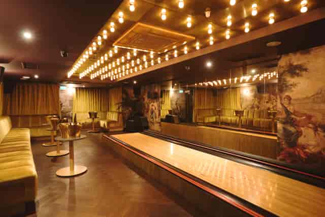 Luxury VIP bowling room in Selene London, perfect for corporate team building and private events.