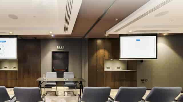 Hyatt Regency Sofia Botev Hall: Professional boardroom with AV setup for corporate meetings.