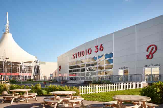 Studio 36 Butlin's Minehead: modern, flexible event venue with outdoor space for corporate events.