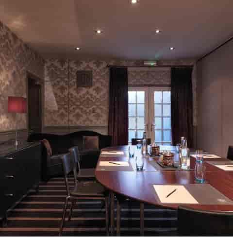 Luxury boardroom in Malmaison Edinburgh Leith for private executive meetings and VIP events.