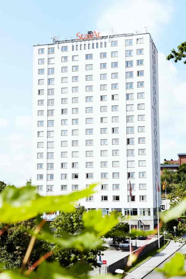 Scandic Alvik hotel exterior: large-scale property for conference housing and event accommodation.