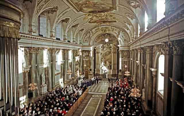 Slottskyrkan historic venue with elegant architecture for formal ceremonies and gala dinners.