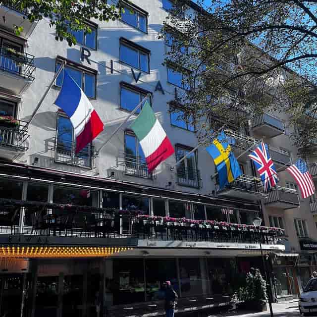 Salongen at Hotel Rival: Terrace seating for boutique corporate events and professional networking.