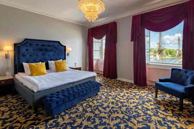 VIP suite with waterfront view at Hotel Gamla Stan Stockholm, ideal for incentive travel events.