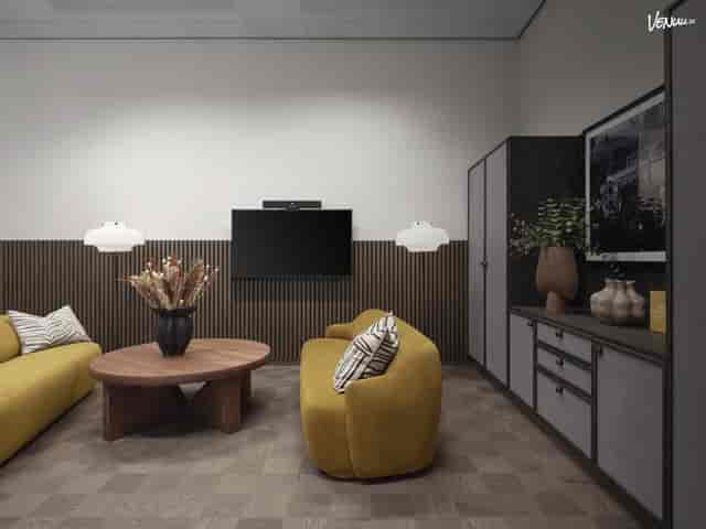 Modern Origo huddle room for small group collaboration and private VIP client meetings.
