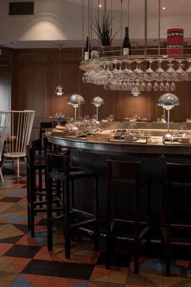 Sophisticated Matbaren restaurant venue for corporate networking or VIP chef’s table events.