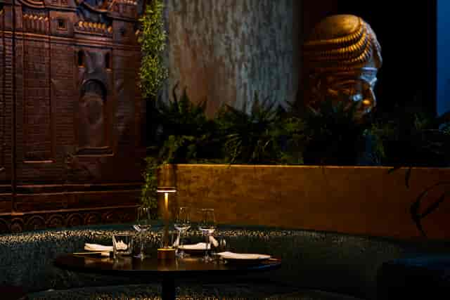 Elegant table setup for exclusive meetings in Gilgamesh London venue.