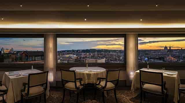 Imàgo restaurant with panoramic city views for executive dining and private events.