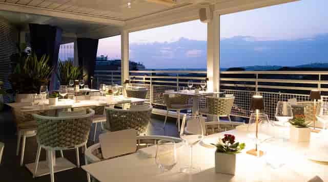 Luxury rooftop terrace at Terrazza Borghese for sunset networking events and corporate receptions.