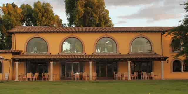 Mediterranean villa patio venue for outdoor weddings and corporate events.