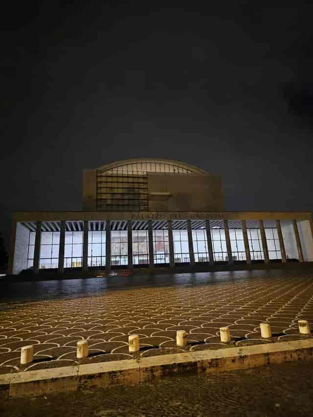 Roma Convention Center Plenary Hall 1 with grand architecture for corporate summits and gala events.