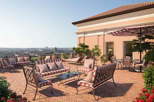 Cielo Prive rooftop terrace with panoramic views, ideal for executive receptions and VIP events.