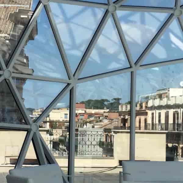 La Lanterna Rome rooftop terrace with panoramic city views, ideal for premium corporate receptions.