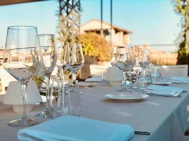 Upscale rooftop boardroom at Hotel Indigo Rome for corporate dinners and boutique incentive events.