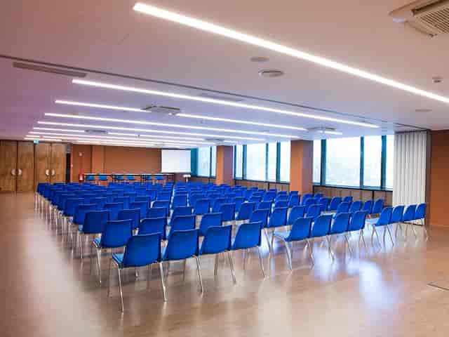 Theater-style auditorium at Centro Congressi Frentani for corporate conferences and events.