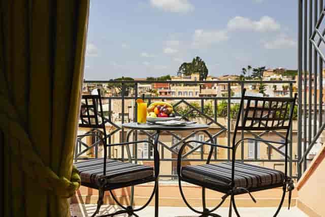 VIP terrace at Grand Hotel Palatino, perfect for executive meetings and corporate events.