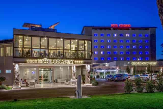 Hotel Cristoforo Colombo exterior, accessible venue for corporate events and regional conferences.