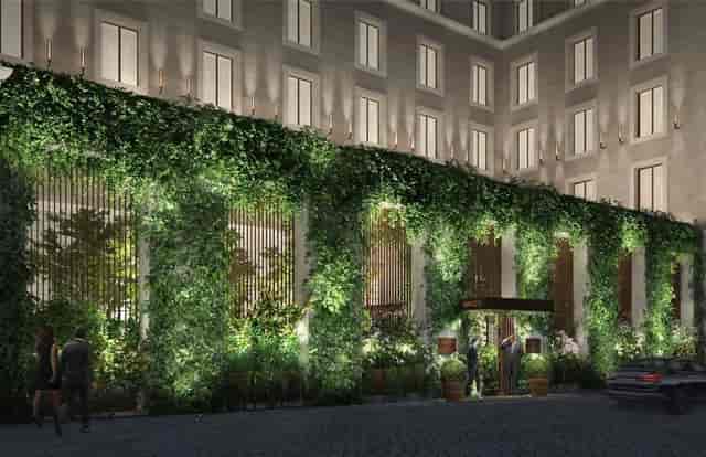 Penthouse terrace at The Rome EDITION for luxury incentive travel and upscale evening receptions.