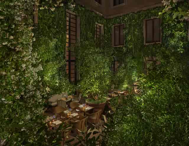 Anima biophilic event space at The Rome EDITION for luxury gala or corporate dinner.